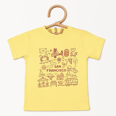 San Francisco Sketched - Toddler Short Sleeve Graphic T-Shirt
