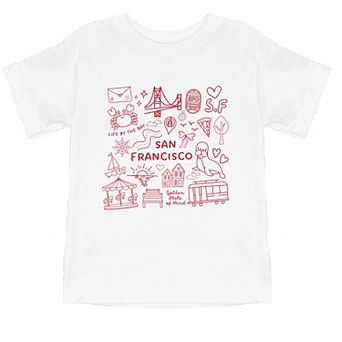 San Francisco Sketched - Toddler Short Sleeve Graphic T-Shirt
