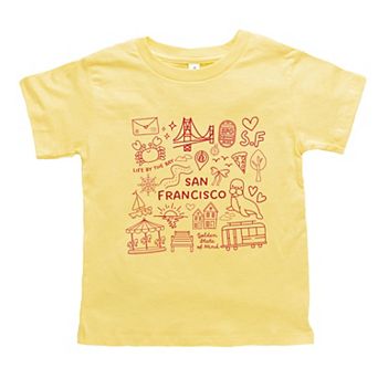 San Francisco Sketched - Toddler Short Sleeve Graphic T-Shirt