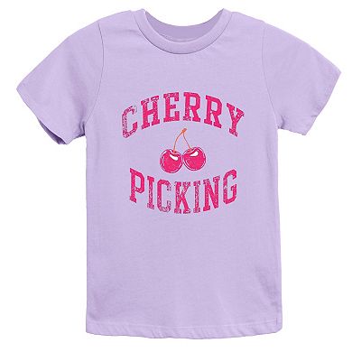 Cherry Picking Varsity Arched - Youth Short Sleeve Graphic T-Shirt