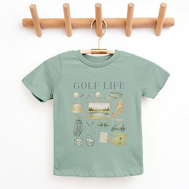 Golf Life Watercolor - Youth Short Sleeve Graphic T-Shirt