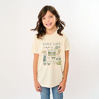 Golf Life Watercolor - Youth Short Sleeve Graphic T-Shirt