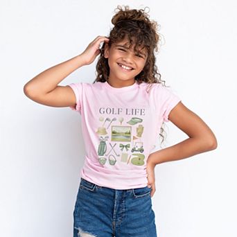 Golf Life Watercolor - Youth Short Sleeve Graphic T-Shirt