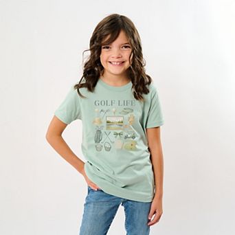 Golf Life Watercolor - Youth Short Sleeve Graphic T-Shirt