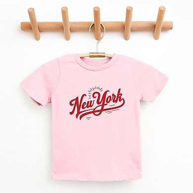 New York Retro Red - Youth Short Sleeve Graphic T-Shirt