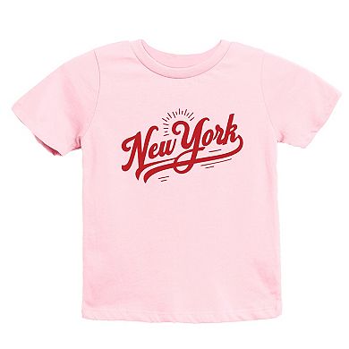 New York Retro Red - Youth Short Sleeve Graphic T-Shirt