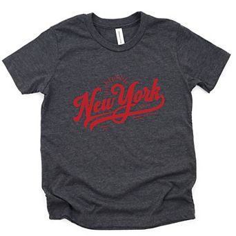 New York Retro Red - Youth Short Sleeve Graphic T-Shirt
