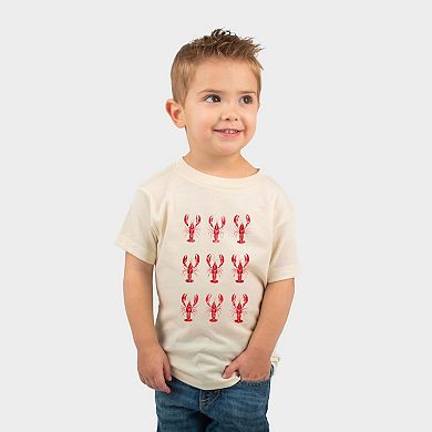 Nine Lobsters Watercolor - Toddler Short Sleeve Graphic T-Shirt
