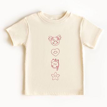 Mini Smiley Love Starts Small - Toddler Short Sleeve Graphic T-Shirt