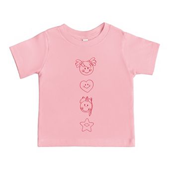 Mini Smiley Love Starts Small - Toddler Short Sleeve Graphic T-Shirt