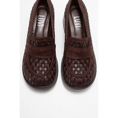 Marlon Woven Block Heel Loafer (Women)