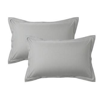 Decorative Pillow Sham 2 Pack with Smooth Woven Fabric and Tailored Edge Rectangular Accent Covers