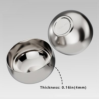 Stainless Steel Cat Bowl with Smooth Interior for Food and Water