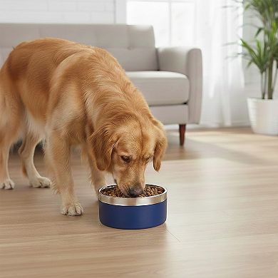 Stainless Steel Dog Bowl with Non-Slip Base and Removable Inner Bowl
