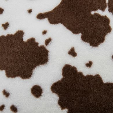 Cow Print Decorative Throw Pillow Covers 2-Pack Soft Plush Square Cushion Covers with Hidden Zipper