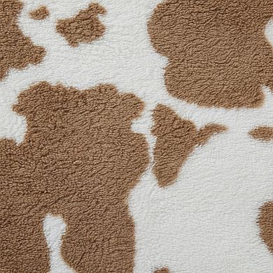 Cow Print Decorative Throw Pillow Covers 2-Pack Soft Plush Square Cushion Covers with Hidden Zipper