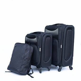 3 pc Softside Spinner Luggage Set, Oxford Spinner Suitcases