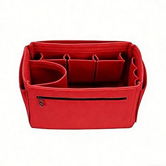 Felt Purse Organizer Insert with Multiple Pockets and Zipper Compartment