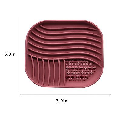 Pet Slow Feeder Licking Mat with Suction Base Silicone Feeding Pad for Dogs and Cats