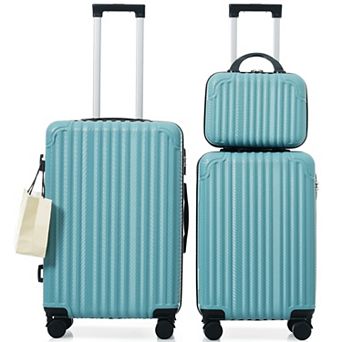 3 pc ABS Hardside Luggage Set, 20"24"12" with TSA Locks & Spinner Wheels