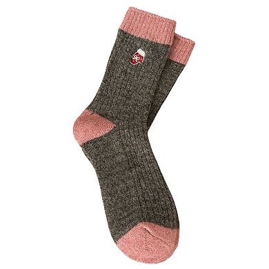 Women's 6-Pair Ribbed Crew Socks with Embroidered Accent Soft Knit Everyday Comfort Sock Set