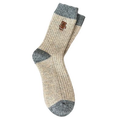 Women's 6-Pair Ribbed Crew Socks with Embroidered Accent Soft Knit Everyday Comfort Sock Set