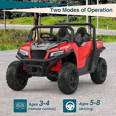 24V Ride on Dump Truck with Remote Control, Electric Dump Bed & Extra Shovel