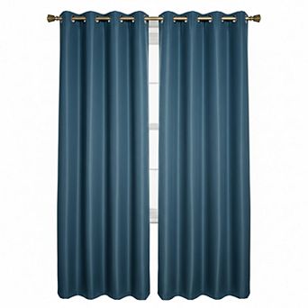 Lucas Jacquard Blackout Room Darkening Windows Curtain Panel with 8 Gromment