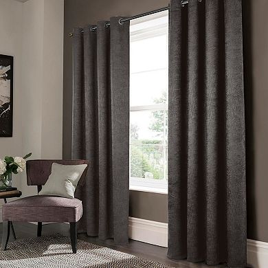 Lynx Matte Embossed Blackout Grommet Curtain Panel for Exceptional Darkness