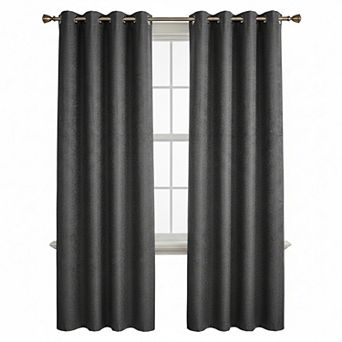 Lynx Matte Embossed Blackout Grommet Curtain Panel for Exceptional Darkness