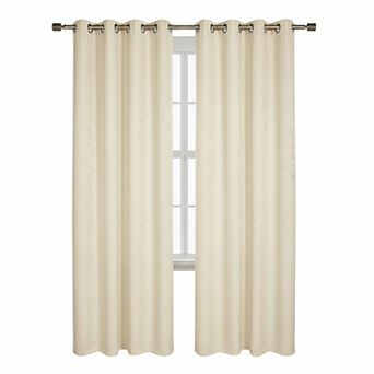 Nellie Embossed Blackout Room Darkening Windows Curtain Grommet Panel