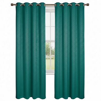 Nellie Embossed Blackout Room Darkening Windows Curtain Grommet Panel