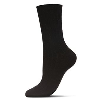 Solid Luxe Ribbed Wool Blend Crew Sock