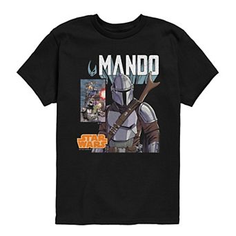 Boys 8-20 The Mandalorian Comic Cover Graphic Tee