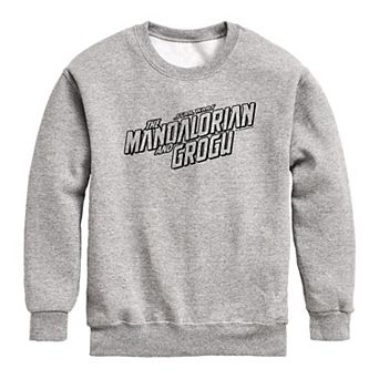 Boys 8-20 Disney's The Mandalorian & Grogu Logo Crew Fleece Sweatshirt