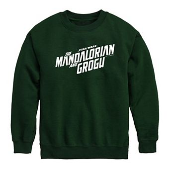 Boys 8-20 Disney's The Mandalorian & Grogu Logo Crew Fleece Sweatshirt