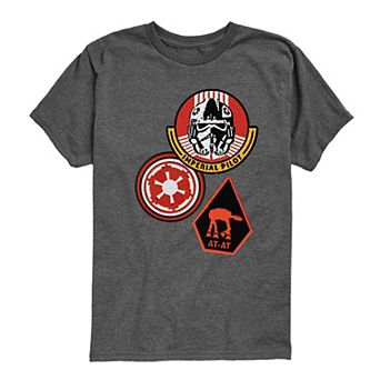 Boys 8-20 The Mandalorian & Grogu Imperial Pilot Patches Graphic Tee