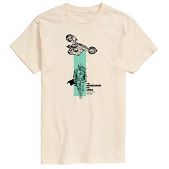 Men's The Mandalorian & Grogu Color Block Graphic Tee