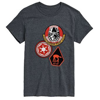 Men's The Mandalorian & Grogu Imperial Pilot Patches Graphic Tee