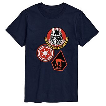 Men's The Mandalorian & Grogu Imperial Pilot Patches Graphic Tee