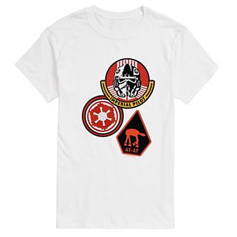 Men's The Mandalorian & Grogu Imperial Pilot Patches Graphic Tee