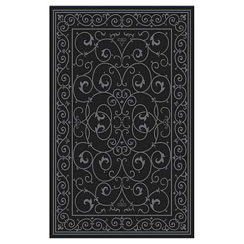 FairOnly Vintage Outdoor Rug Stain Resistant & Reversible Sun-proof Mat for Patio RV Trip Camping