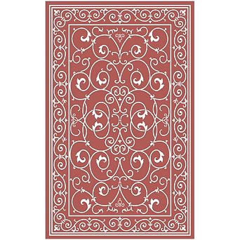 FairOnly Vintage Outdoor Rug Stain Resistant & Reversible Sun-proof Mat for Patio RV Trip Camping
