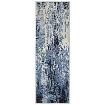 FairOnly Modern Abstract Area Rug Machine Washable Non Slip Stain Resistant Rug for Bedroom Laundry