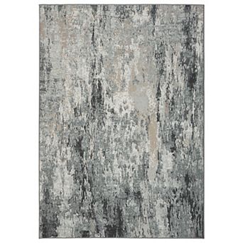FairOnly Modern Abstract Area Rug Machine Washable Non Slip Stain Resistant Rug for Bedroom Laundry