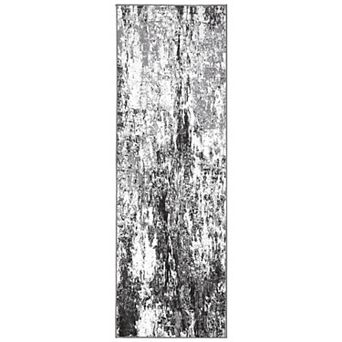 FairOnly Modern Abstract Area Rug Machine Washable Non Slip Stain Resistant Rug for Bedroom Laundry