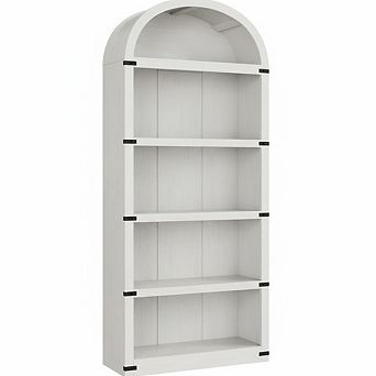 5 tier Bookshelf Arched, 71.65 in Bookcase Arched Display Racks, Standing Bookshelves