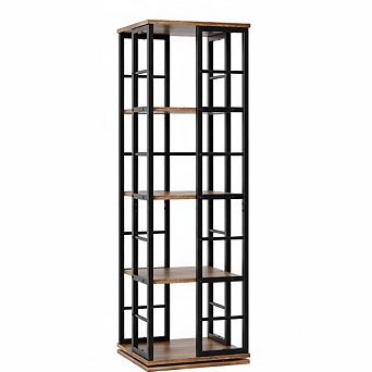 Corner rotating bookshelf, 360 degree bookshelf storage rack, suitable for small spaces