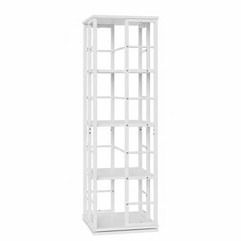 Corner rotating bookshelf, 360 degree bookshelf storage rack, suitable for small spaces