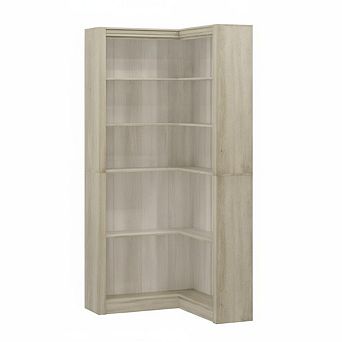 Corner Bookshelf with 6 tier Display Shelf, Large Corner Bookcase with L-Shaped